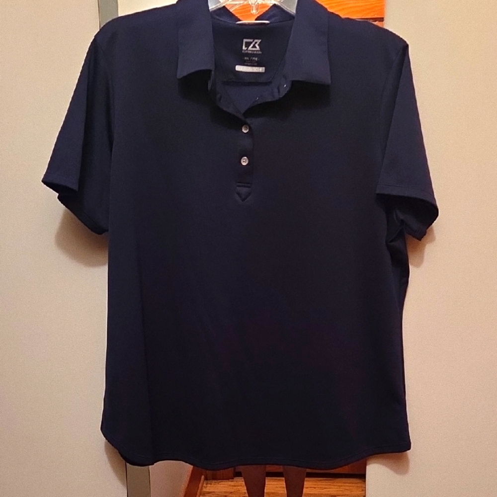 Cutter & Buck Blue Polo Shirt Classic Design